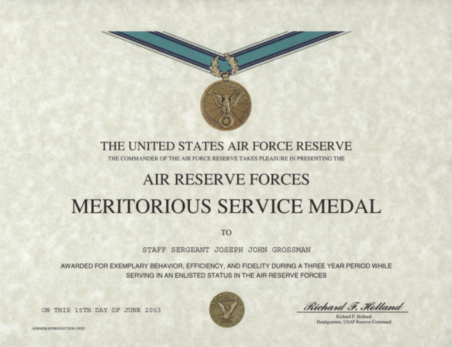 Are awards rank specific, such as the Meritorious Service Medal?