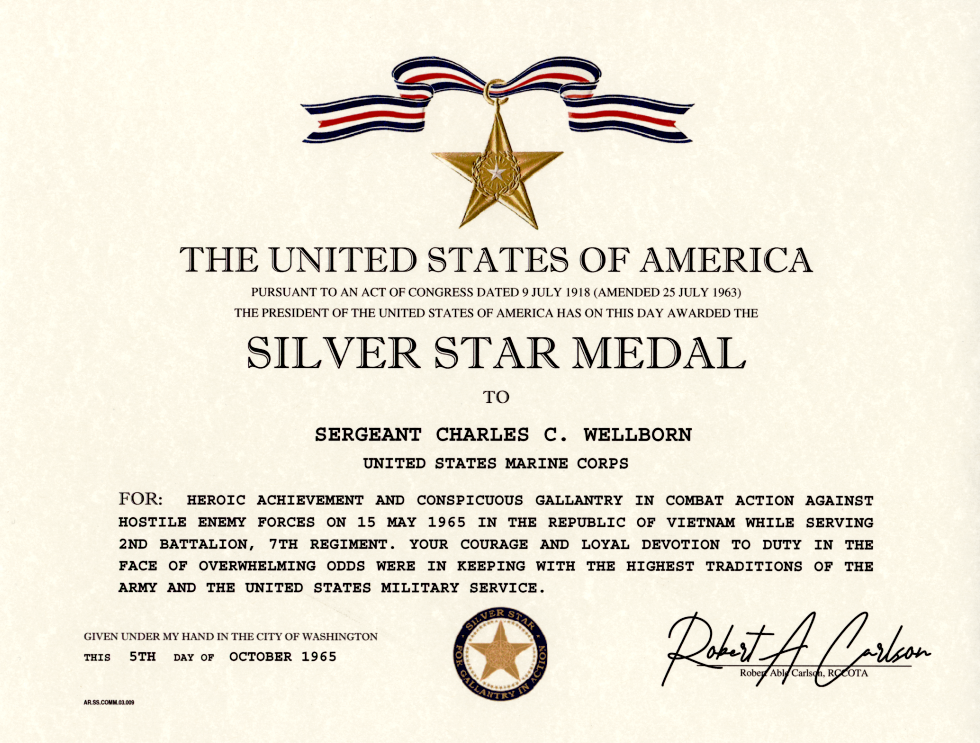 Citation étoile d'argent attribut pour ruban French citation Silver star Medal 